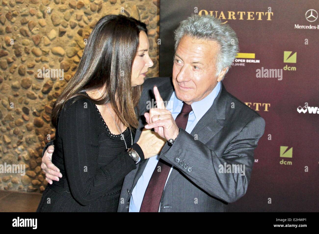 Lisa Hoffman, Dustin Hoffman at the German premiere of Quartett at