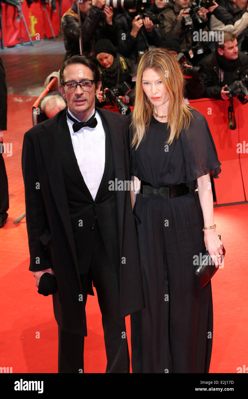 Oskar Röhler und Frau at the 63rd Berlin International Film Festival (Berlinale) - Yi Dai Zong Shi/The Grandmaster premiere and festival opening - Red Carpet/ Roter Teppich at Berlinale Palast in Potsdamer Platz square in Mitte. Stock Photo