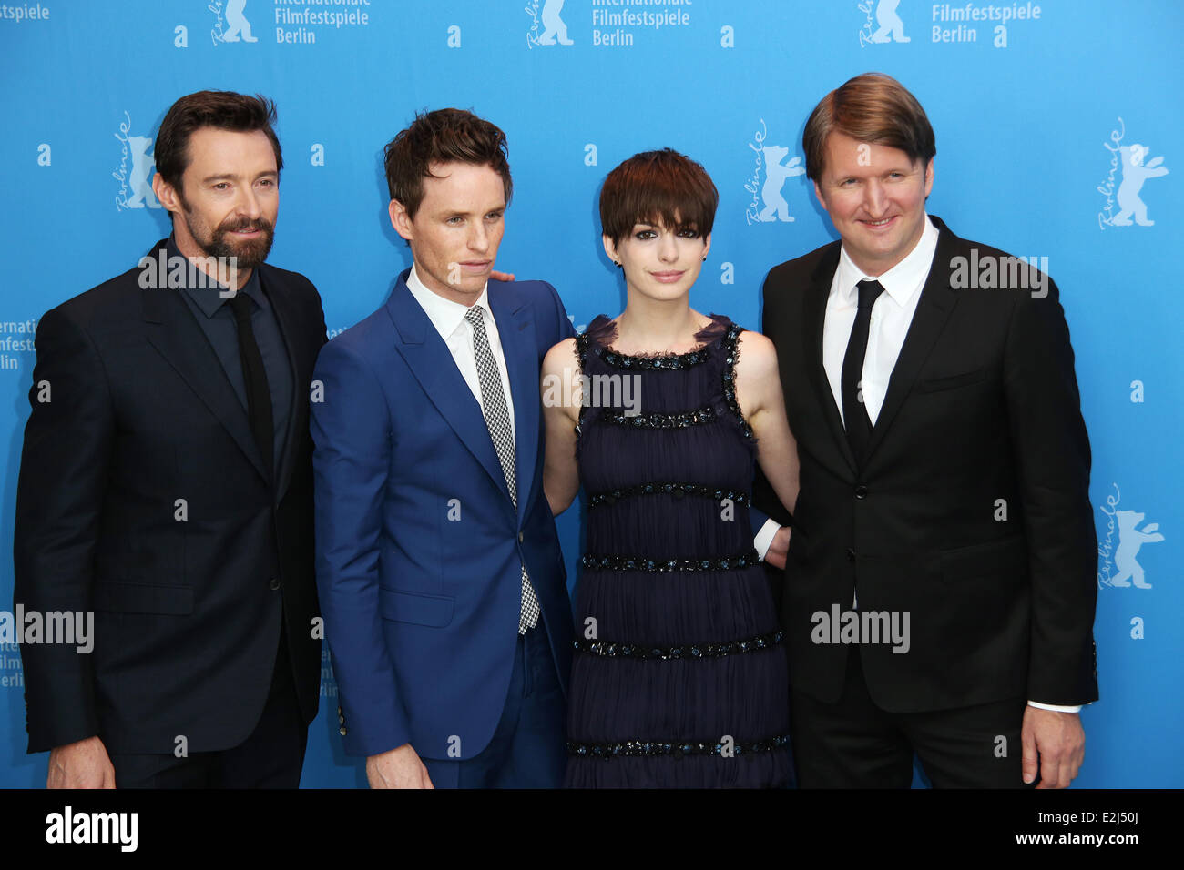 Hugh Jackman, Eddie Redmayne and Anne Hathaway at 63rd Berlin