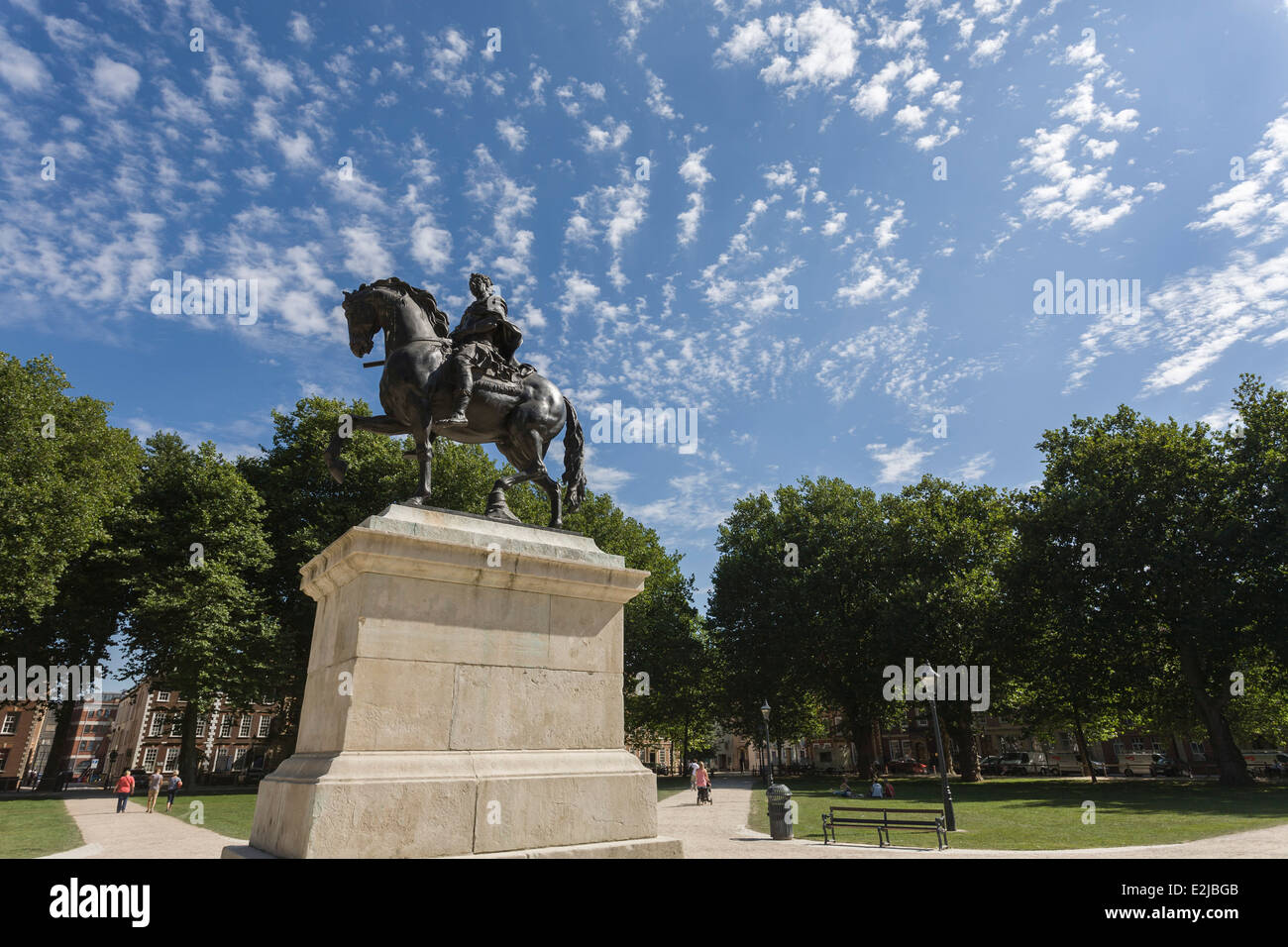 Statue of William III, Queen Square, Bristol, Avon, UK Stock Photo Alamy