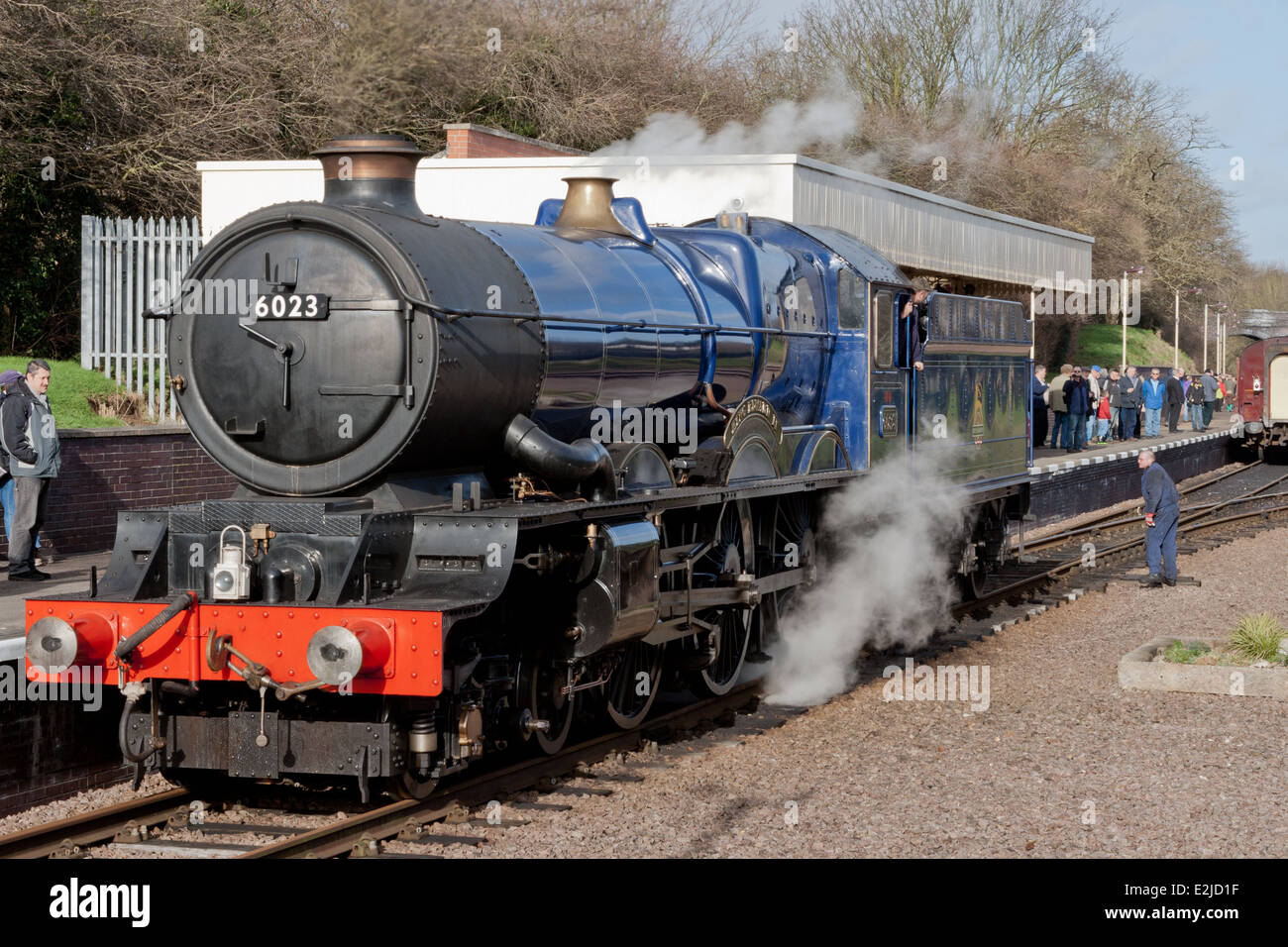 King Edward 6023 at Leicester North Station Stock Photo - Alamy