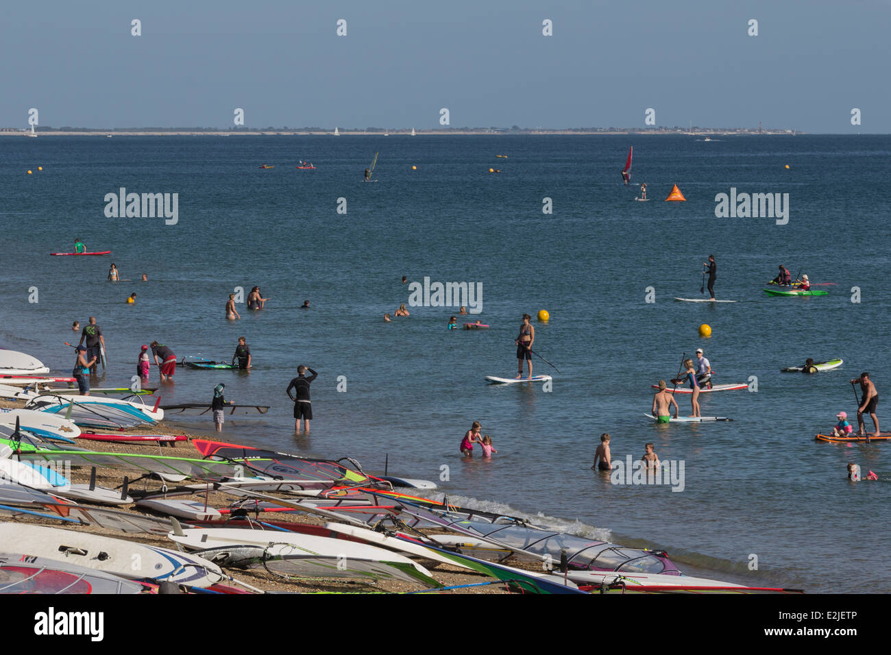Windsurfing, Hayling Island, Hampshire, England, UK Stock Photo Alamy