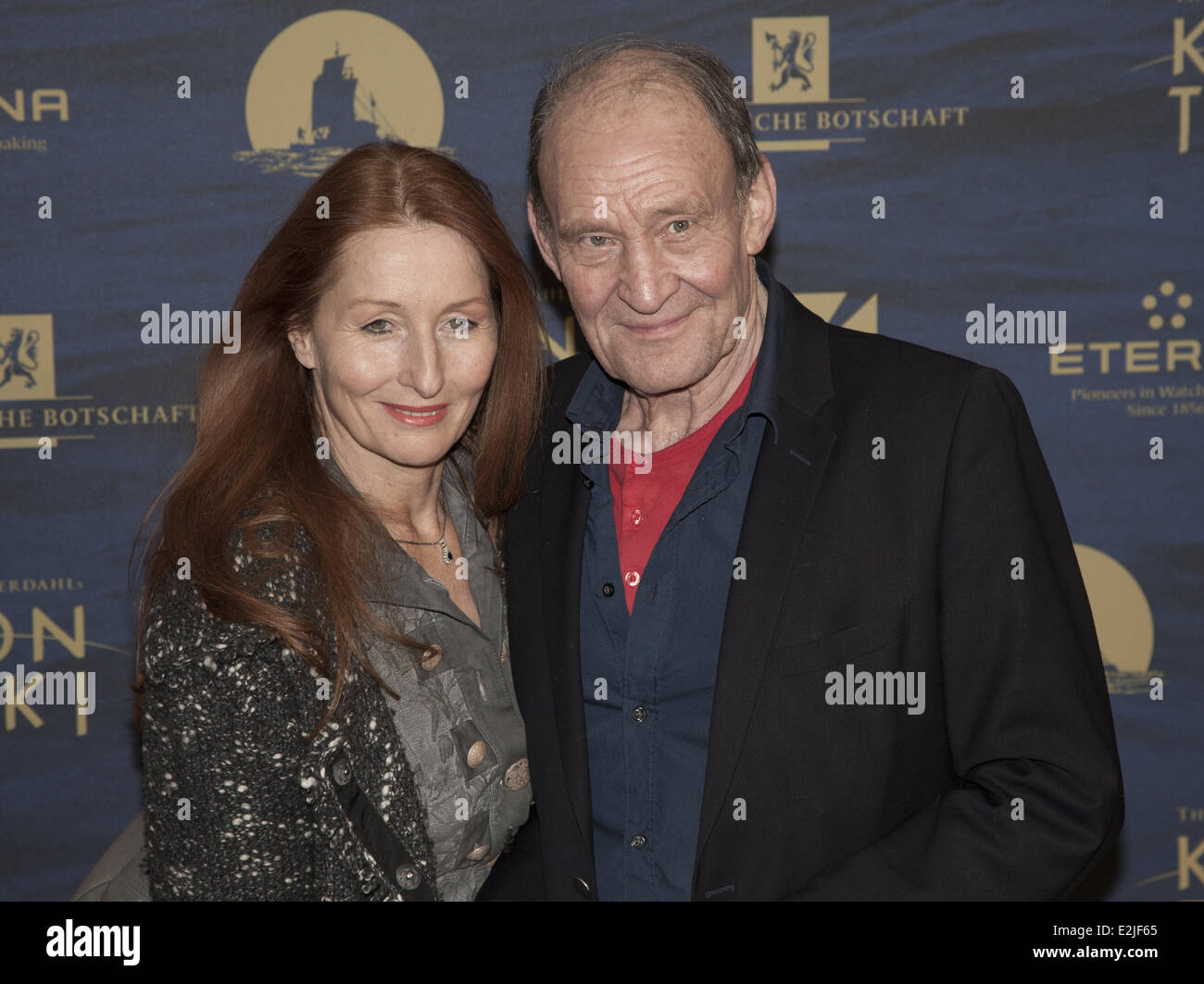 Michael Mendel and woman at the premiere of 'Kon-Tiki' at Kino