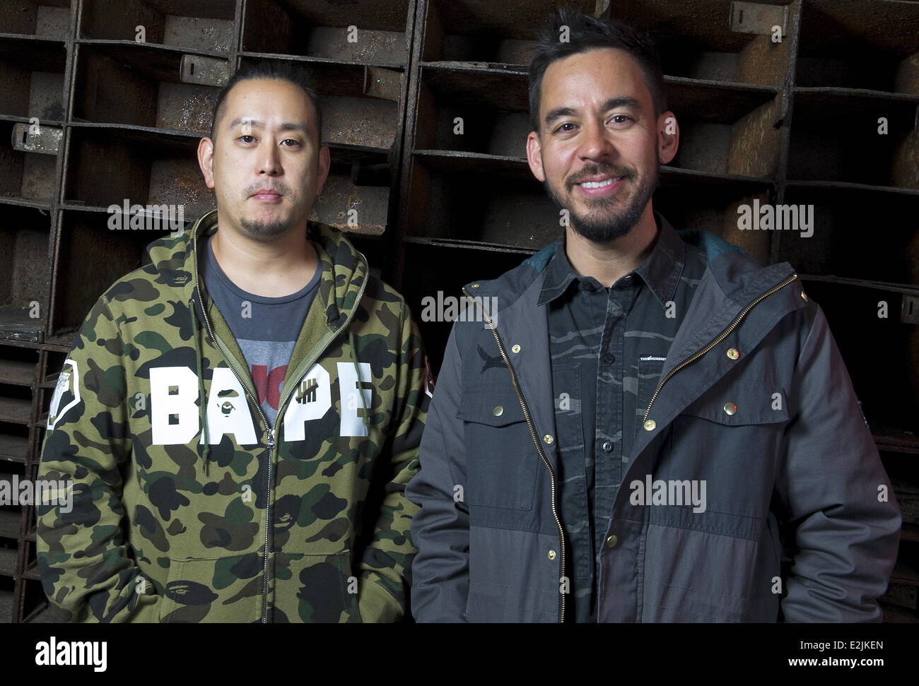 Mike Shinoda and Joe Hahn Mike Shinoda and Joe Hahn presenting their ...