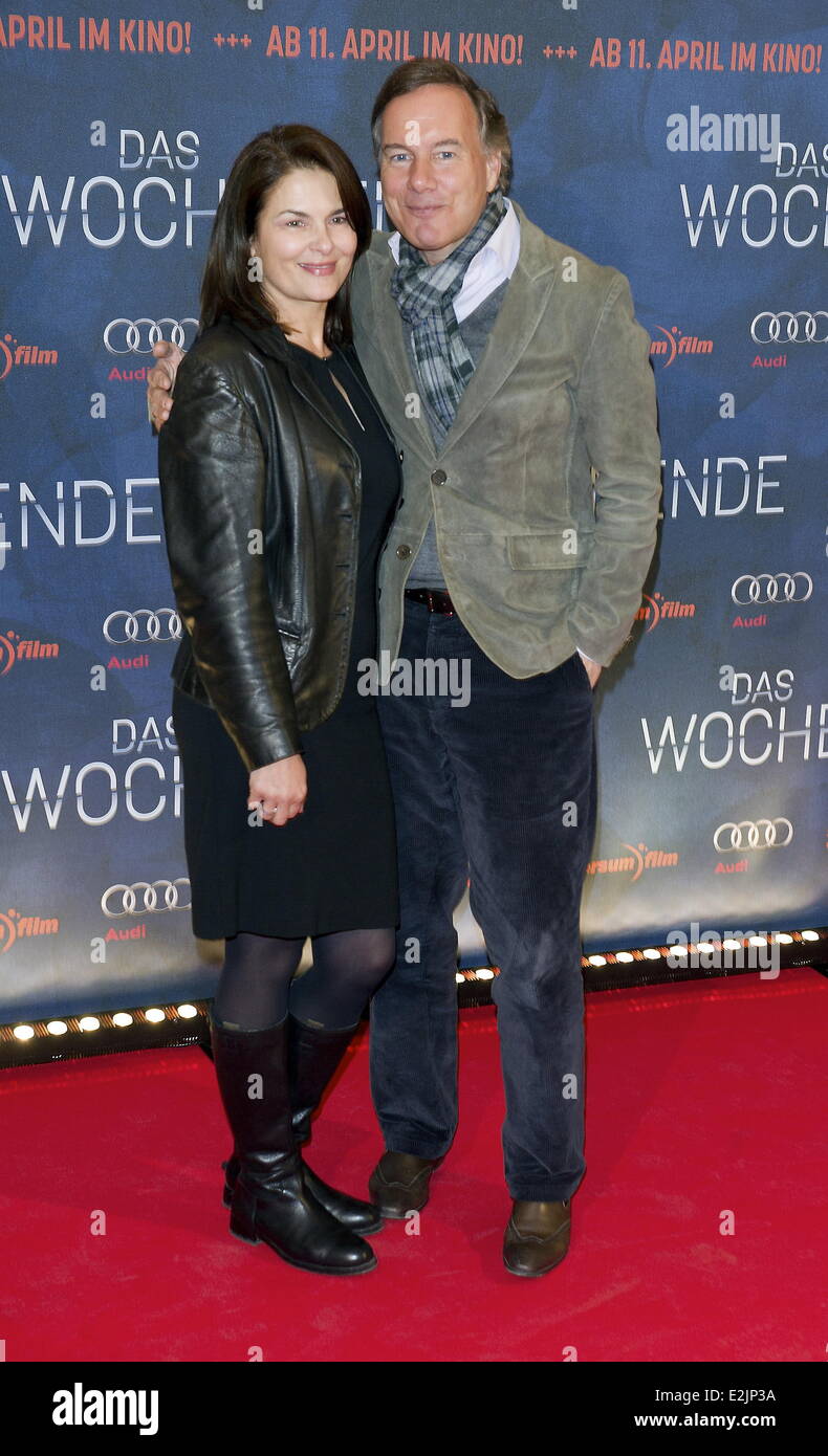 Nico Hoffmann and Barbara Auer at Das Wochenende premiere at Kino Internationl movie theater.  Where: Berlin, Germany When: 04 Apr 2013 Stock Photo