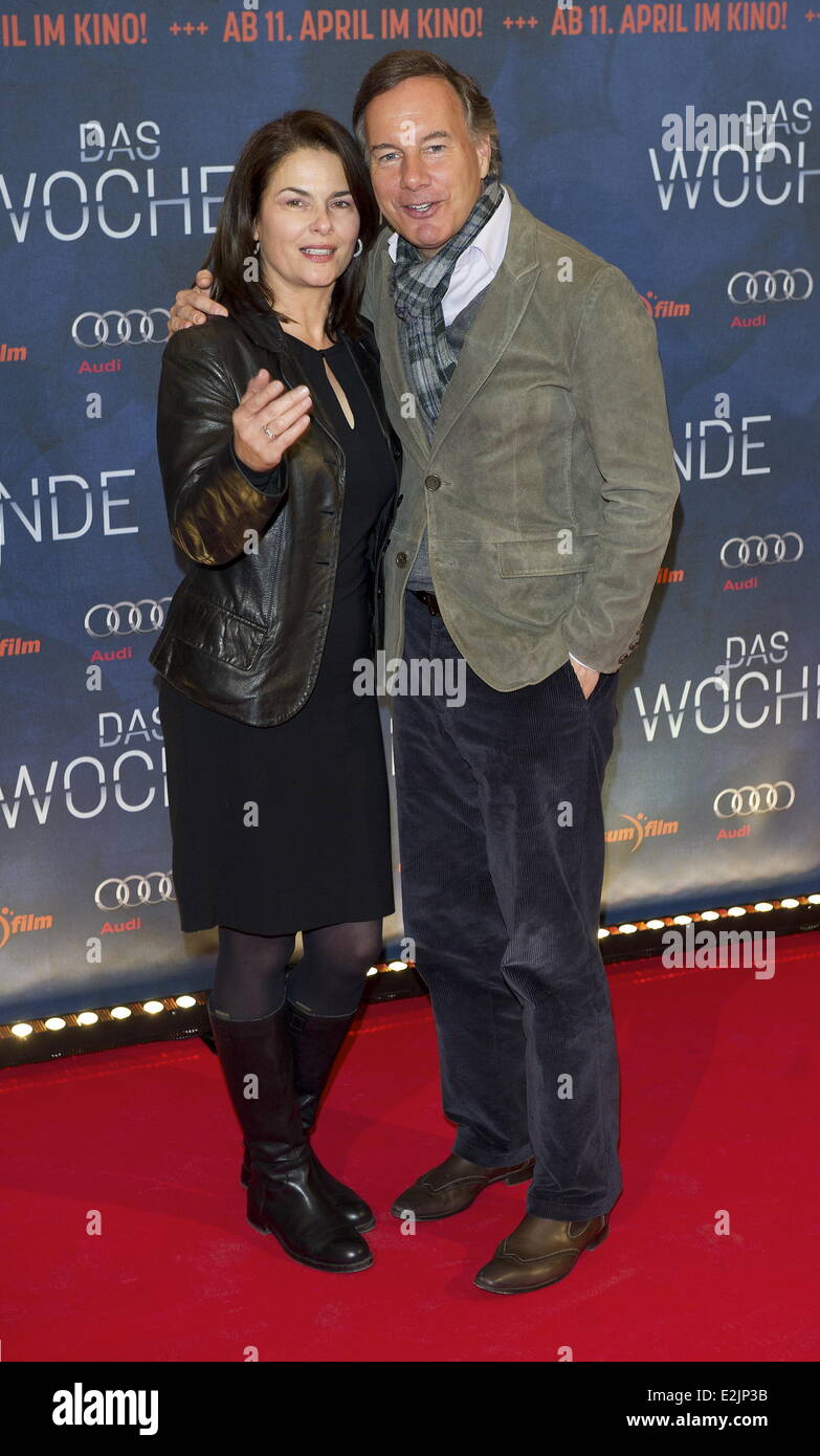 Nico Hoffmann and Barbara Auer at Das Wochenende premiere at Kino Internationl movie theater.  Where: Berlin, Germany When: 04 Apr 2013 Stock Photo