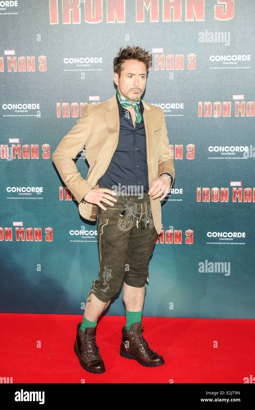 Robert Downey Jr. at a photocall for the movie Iron Man 3 at  Where: Munich, Germany When: 12 Apr 2013 Stock Photo