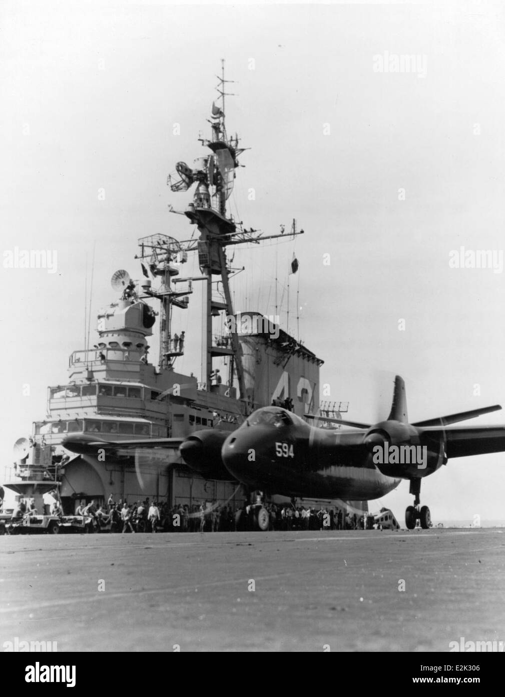 North american aj 2 cv 42 uss franklin d roosevelt stock photo alamy