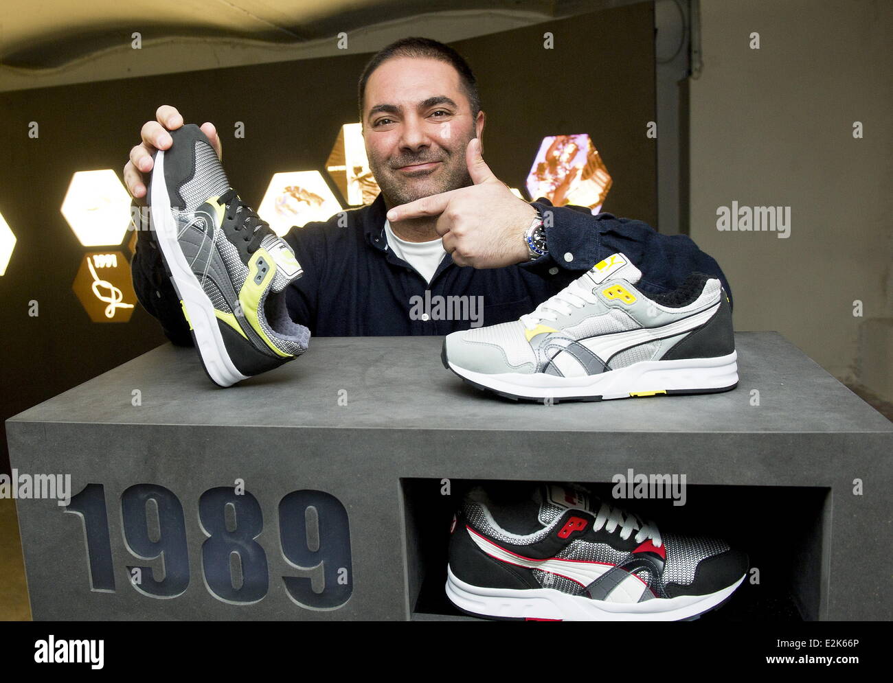 Hikmet Sugoer at Puma and Sneaker Freaker Running Book launch party at  FluxBau in Kreuzberg. Where: Berlin, Germany When: 04 May 2013 Stock Photo  - Alamy