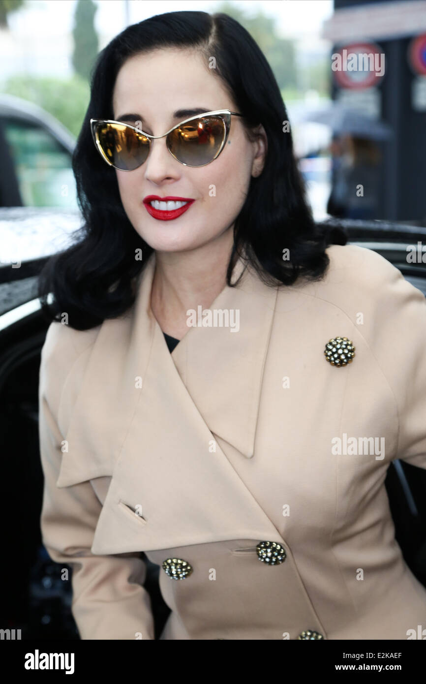 Dita Von Teese arriving at the Nice Airport. Where: Nice, France When