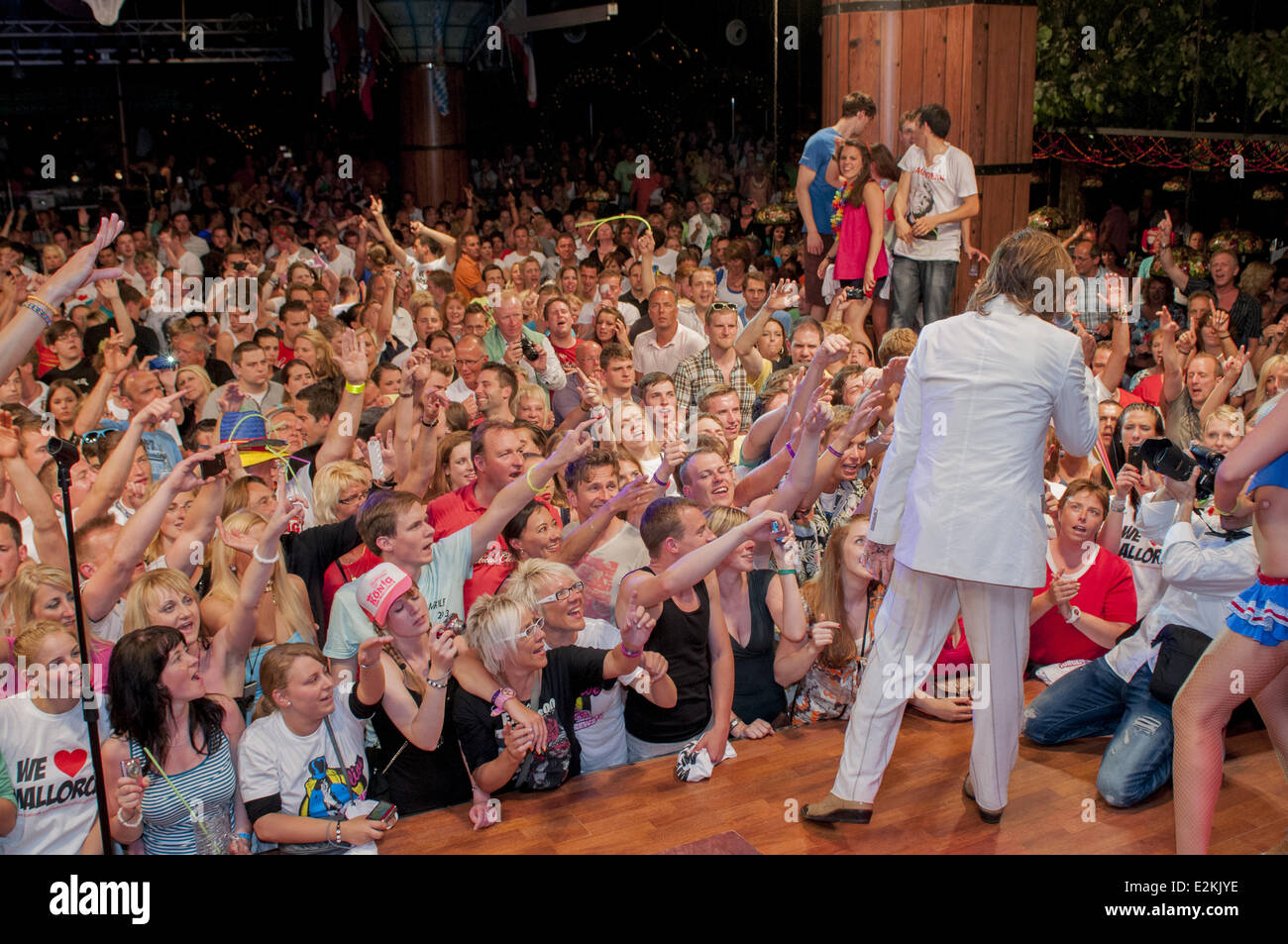 Juergen Drews And Georgina Performing At Megapark Komplex Mallorca