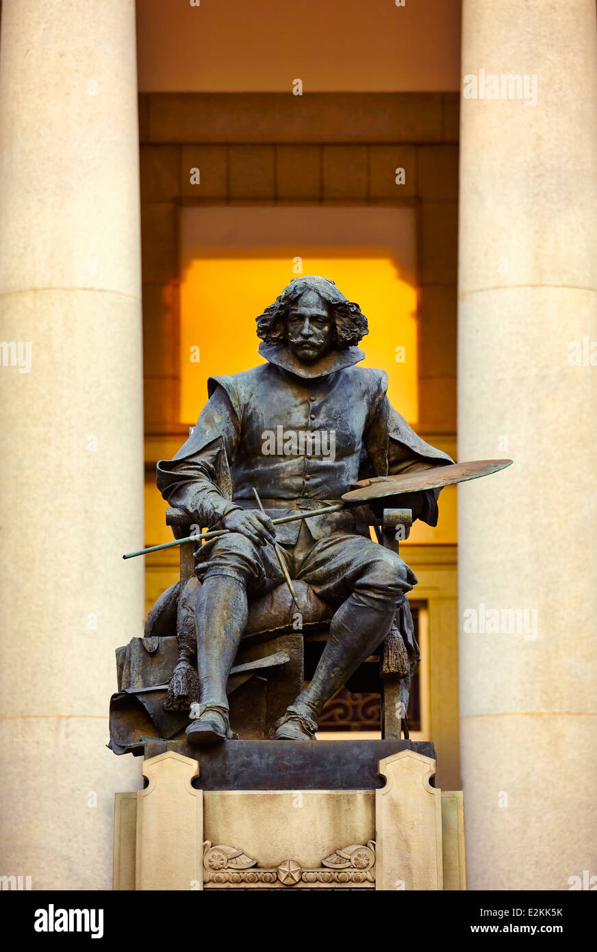 Velazquez statue at the Prado museum. Madrid. Spain Stock Photo Alamy