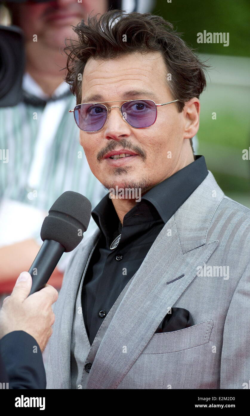 Johnny Depp At Lone Ranger Premiere At Cinestar Movie Theater At