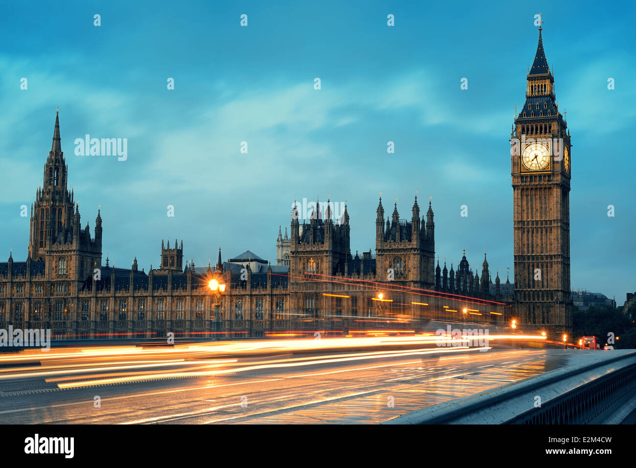 House of Parliament at dusk, London. Stock Photo