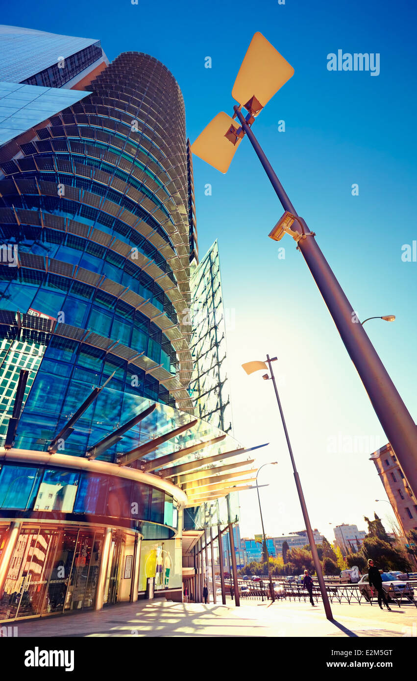 'El Corte Inglés' Titania Tower shopping center. AZCA district. Madrid. Spain Stock Photo