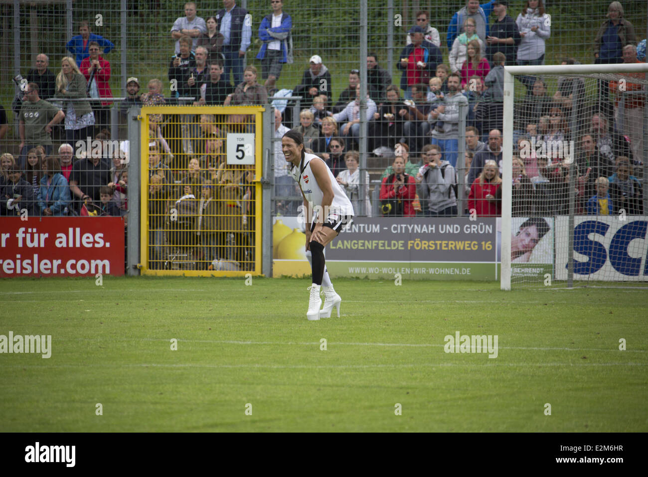 at Kicken mit Herz charity soccer game at Hoheluft Stadium. Where