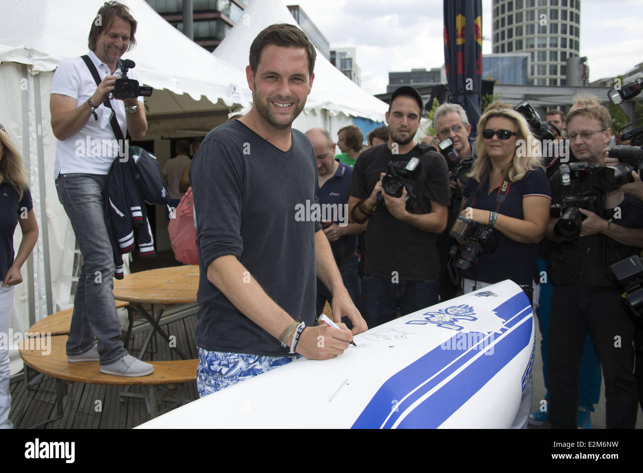 Matthias Killing at Camp David World Cup in Hafencity Hamburg.  Where: Hamburg, Germany When: 16 Aug 2013 Stock Photo