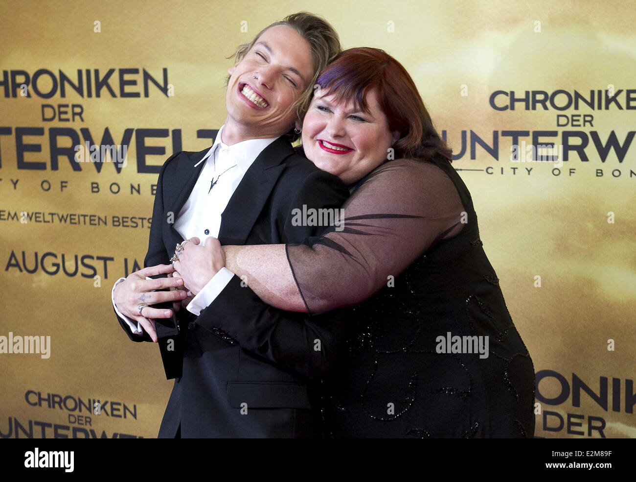 Cassandra Clare and Jamie Campbell Bower at Chroniken der Unterwelten -  City of Bones premiere at CineStar movie theatre at Sony Center on  Potsdamer Platz. Where: Berlin, Germany When: 20 Aug 2013