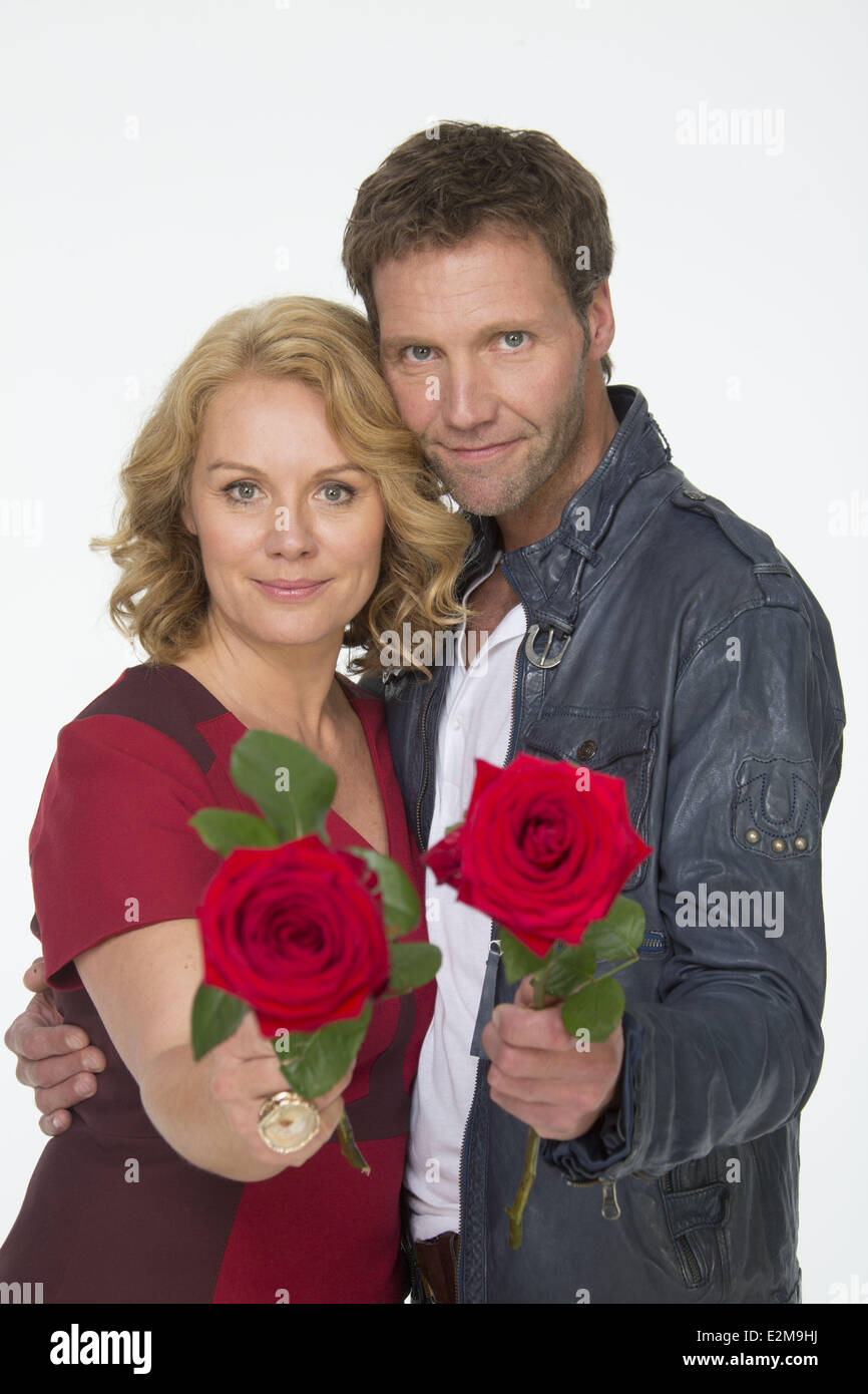 Maike Bollow, Patrik Fichte at a photocall for German ARD TV serie 'Rote  Rosen' at Briese studios. Where: Hamburg, Germany When: 02 Sep 2013 Stock  Photo - Alamy