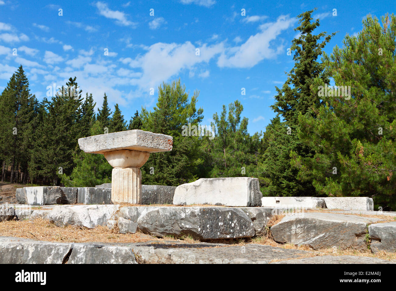 Ancient site of Asclepeion at Kos island in Greece Stock Photo