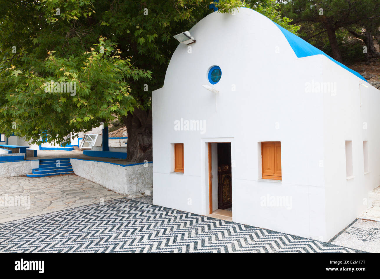 Monastery of Agios Ioannis Thymianos at Kos island in Greece Stock Photo -  Alamy