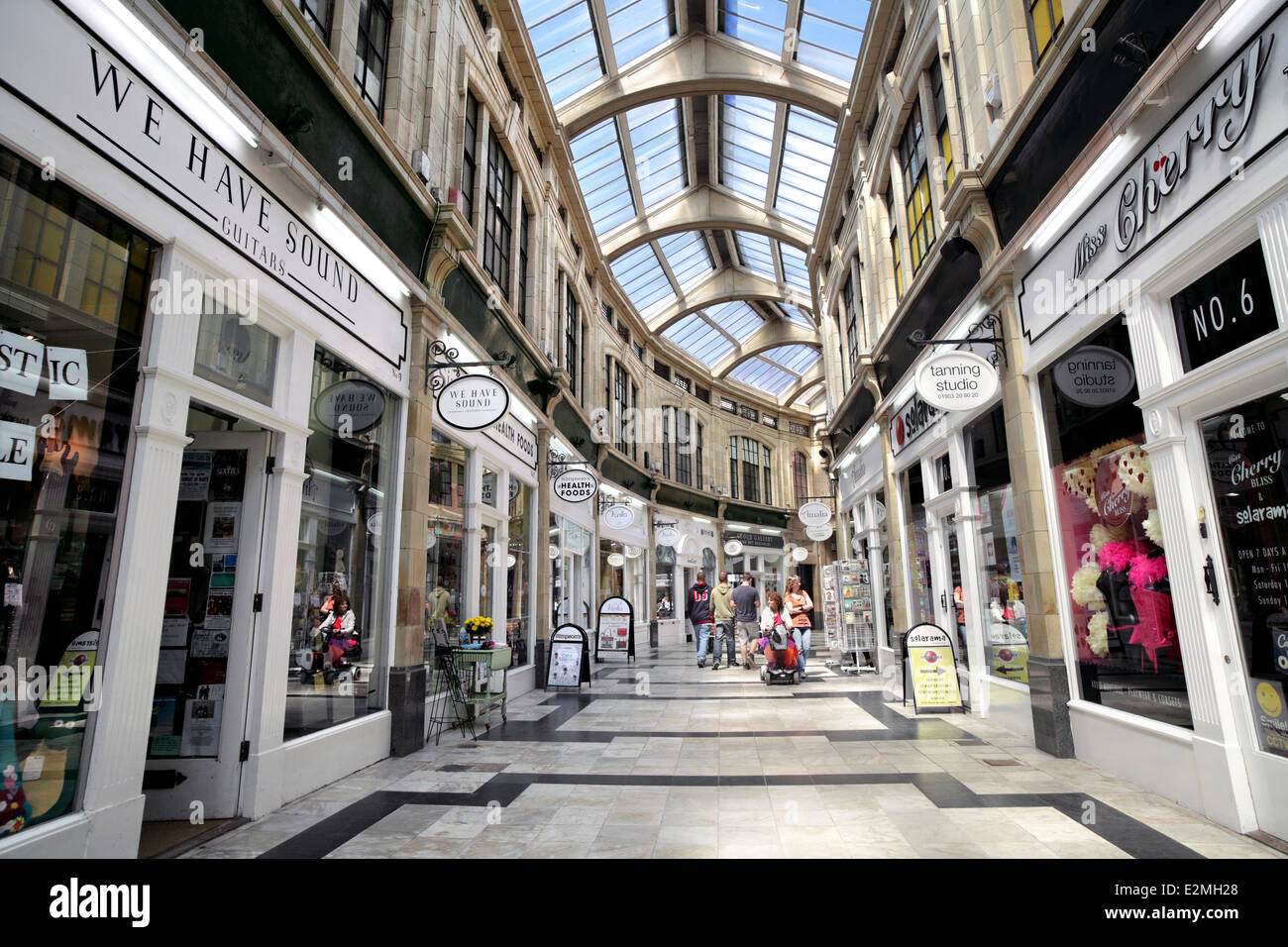 The Royal Arcade, Worthing town centre, West Sussex. Built in 1925, Renovated 1999. Stock Photo