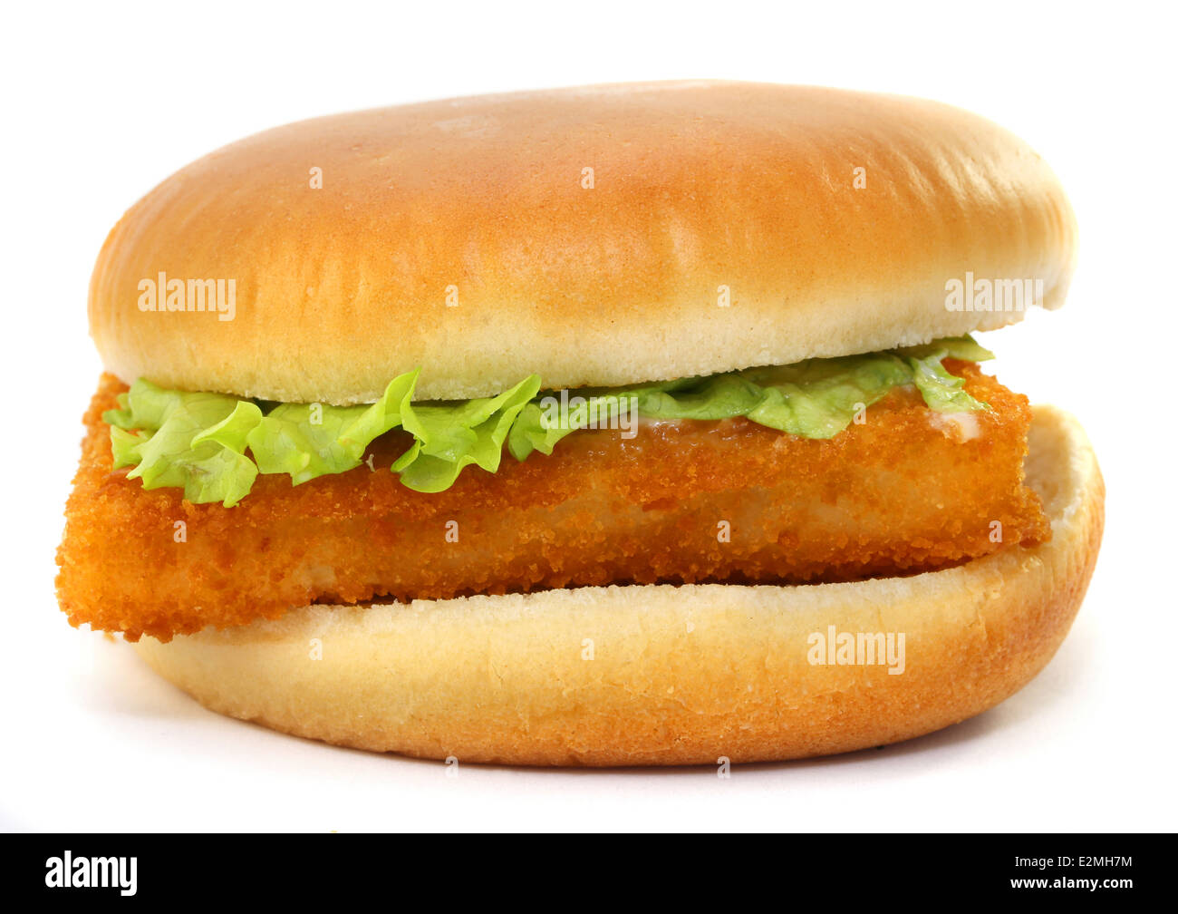 Fast food filet of fish on white background buderbrod Stock Photo - Alamy