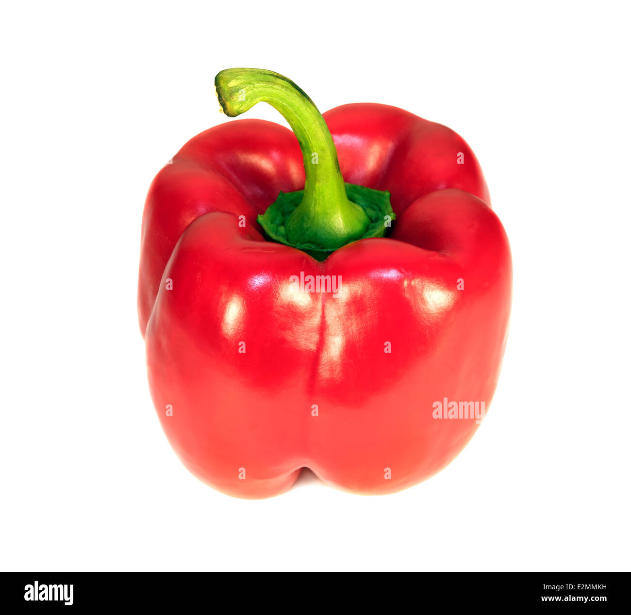 red bell pepper on a white background Stock Photo