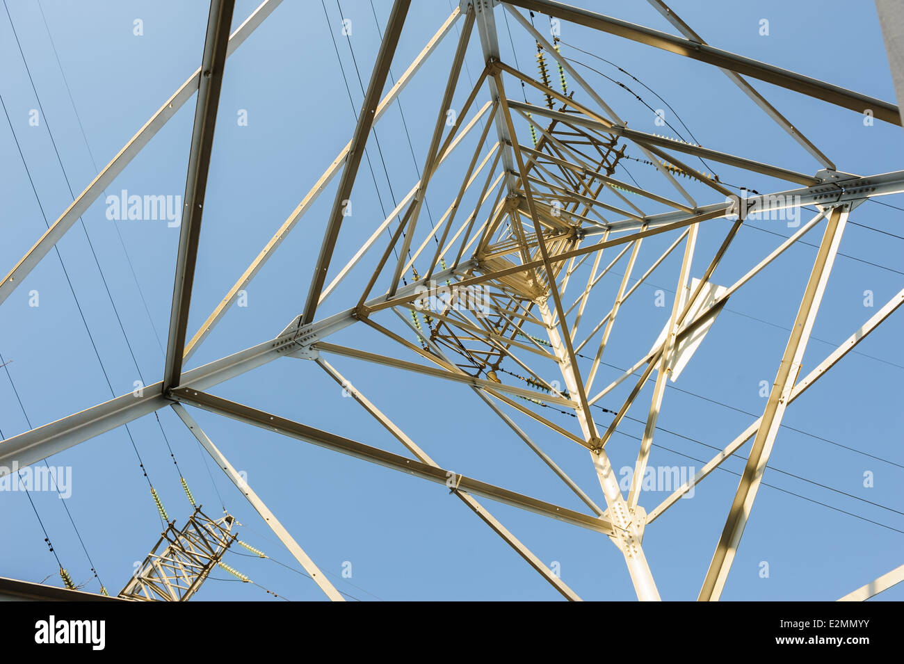 high voltage power lines Stock Photo Alamy