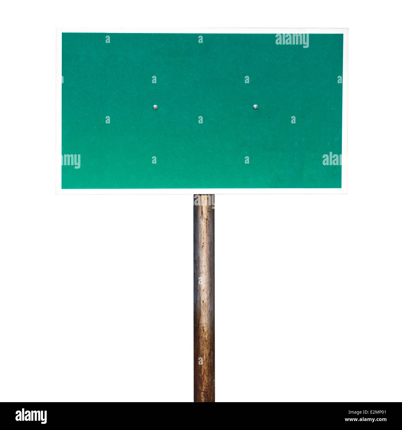 Blank Green Road Sign Isolated on white background Stock Photo - Alamy