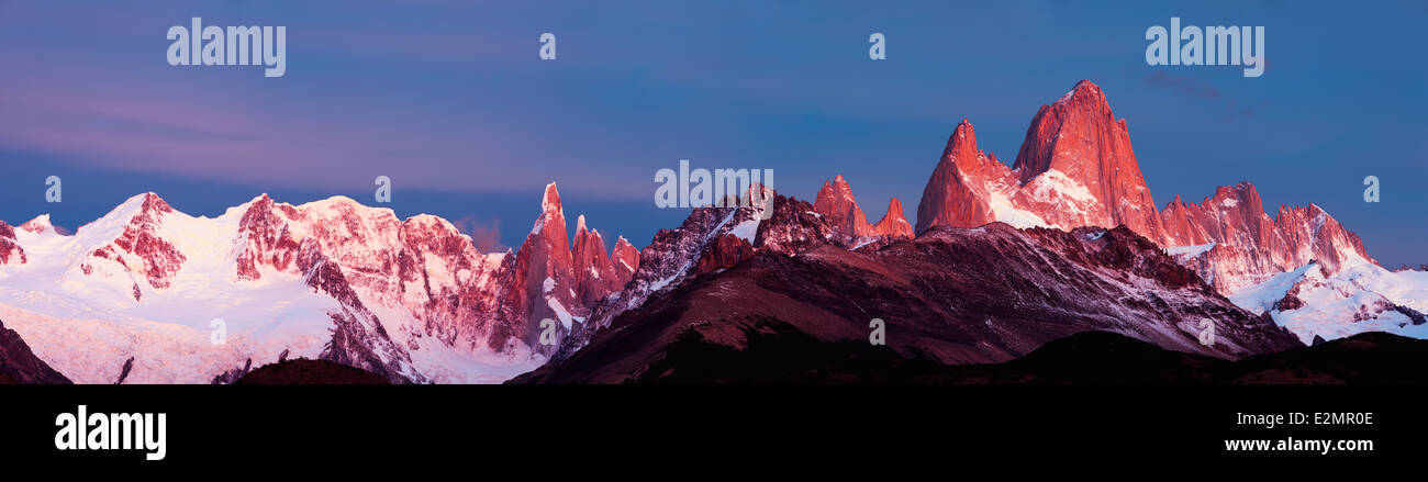 Sunrise in Mount Fitz Roy, Argentine Patagonia Stock Photo