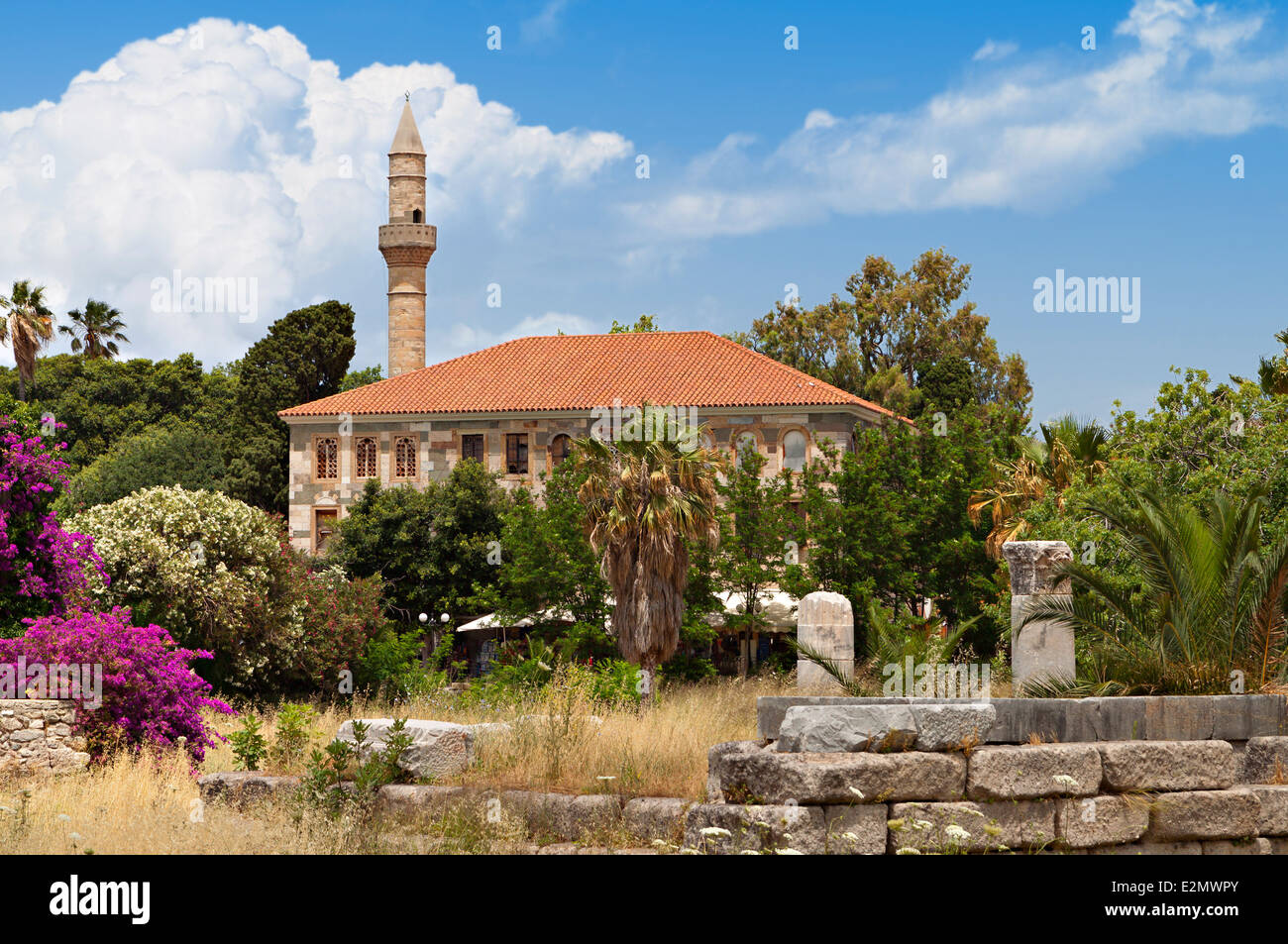 The Lotzia Mosque at Kos island in Greece Stock Photo