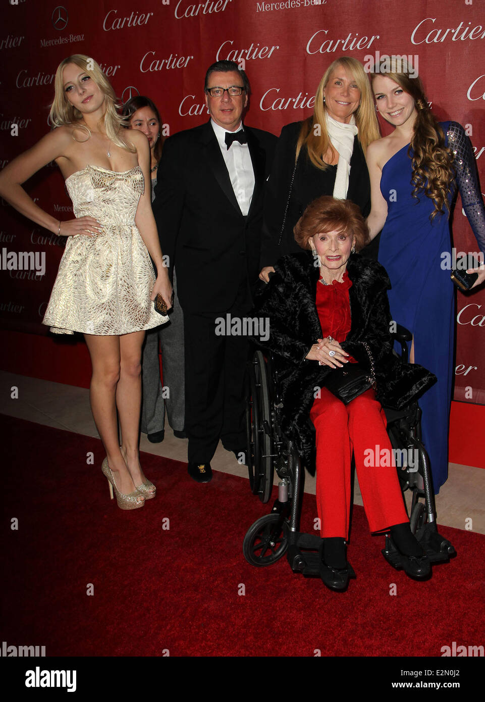 24th Annual Palm Springs International Film Festival Awards Gala - Red Carpet  Featuring: Patricia Barry and Family Where: Palm Springs, California, USA When: 05 Jan 2013yesVision/WENN.com Stock Photo