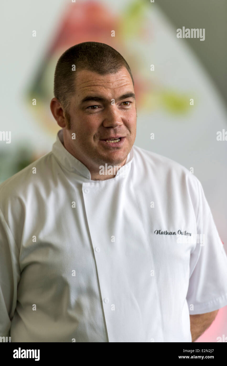 Nathan Outlaw is the owner of 5 restaurants including double Michelin starred seafood venue Restaurant Nathan Outlaw Stock Photo