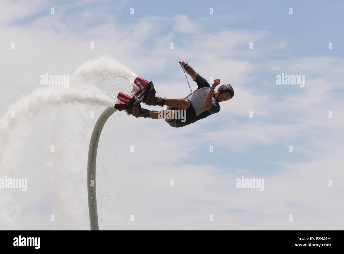 Flyboard Rider Toronto, Canada. 20th June, 2014. A flyboard rider performs with a ...