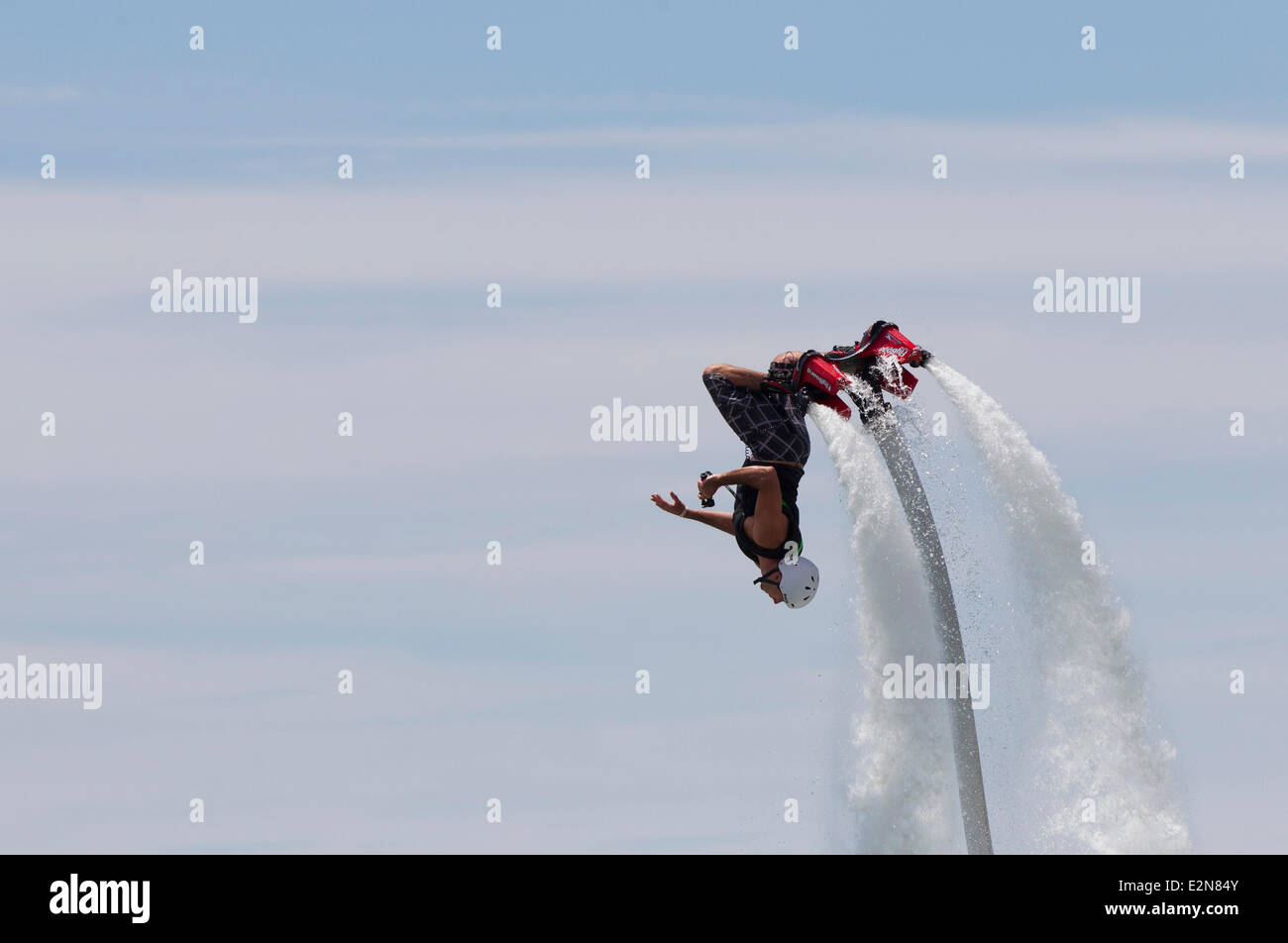 Flyboard Rider Toronto, Canada. 20th June, 2014. A flyboard rider performs with a ...