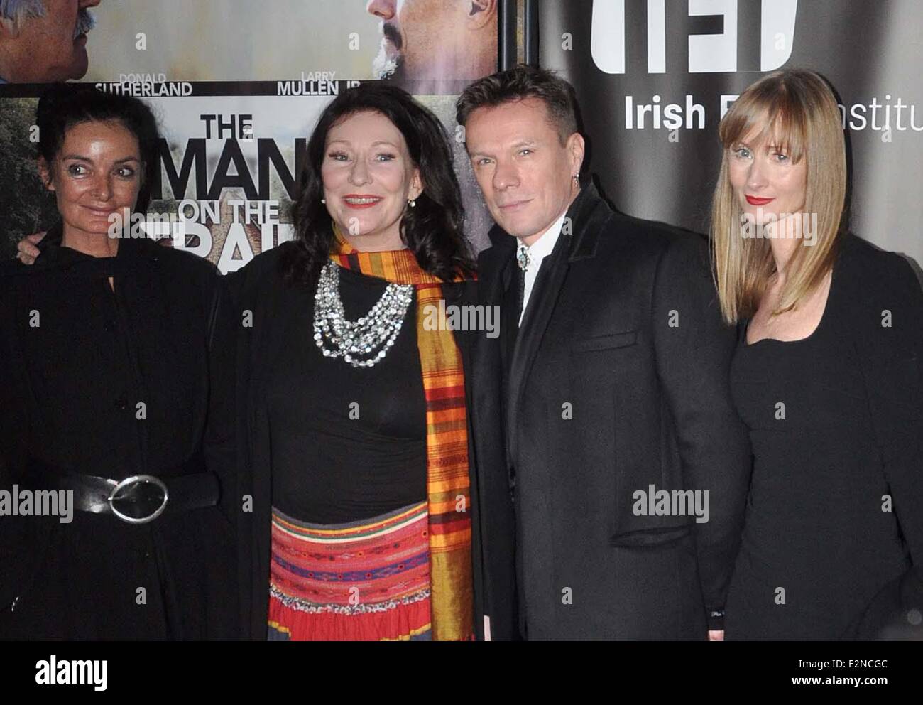 Opening night of 'Man on the Train', a film starring U2 drummer Larry Mullen Jr., held at the IFI in Dublin  Featuring: Mary McGuckian,Kate O'Toole,Larry Mullen Jr.,Ann Acheson Where: Dublin, Ireland When: 11 Jan 2013  **Not available for publication in Irish Tabloids or Irish magazines** Stock Photo