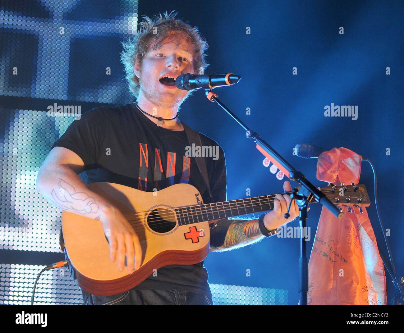 Ed Sheeran performs live at the O2 Arena for the first of his three ...