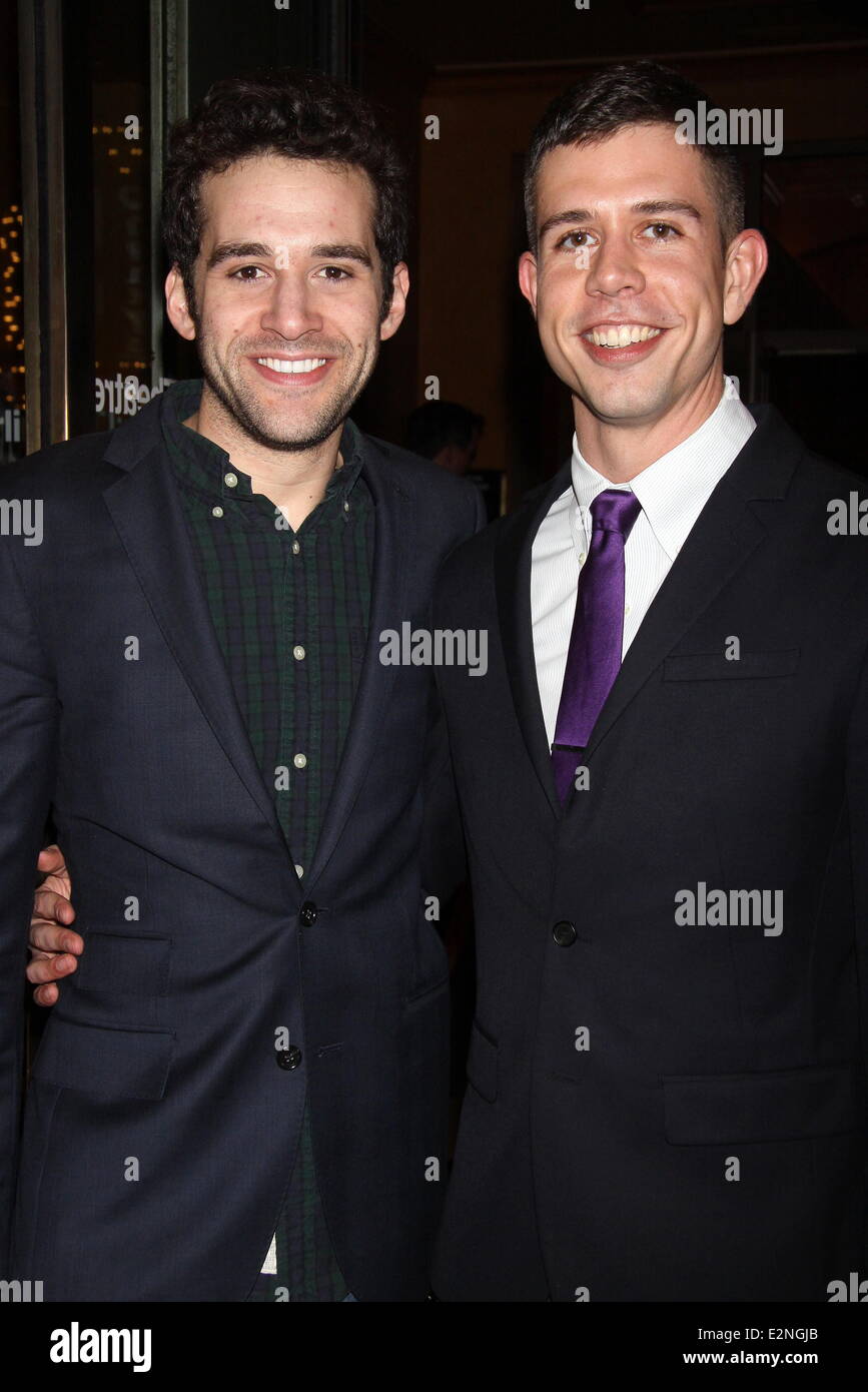 Opening night of 'Picnic' at the American Airlines Theatre - Arrivals  Featuring: Adam Chanler-Barat,Stephen Karam Where: New York City, NY, United States When: 13 Jan 2013 Stock Photo