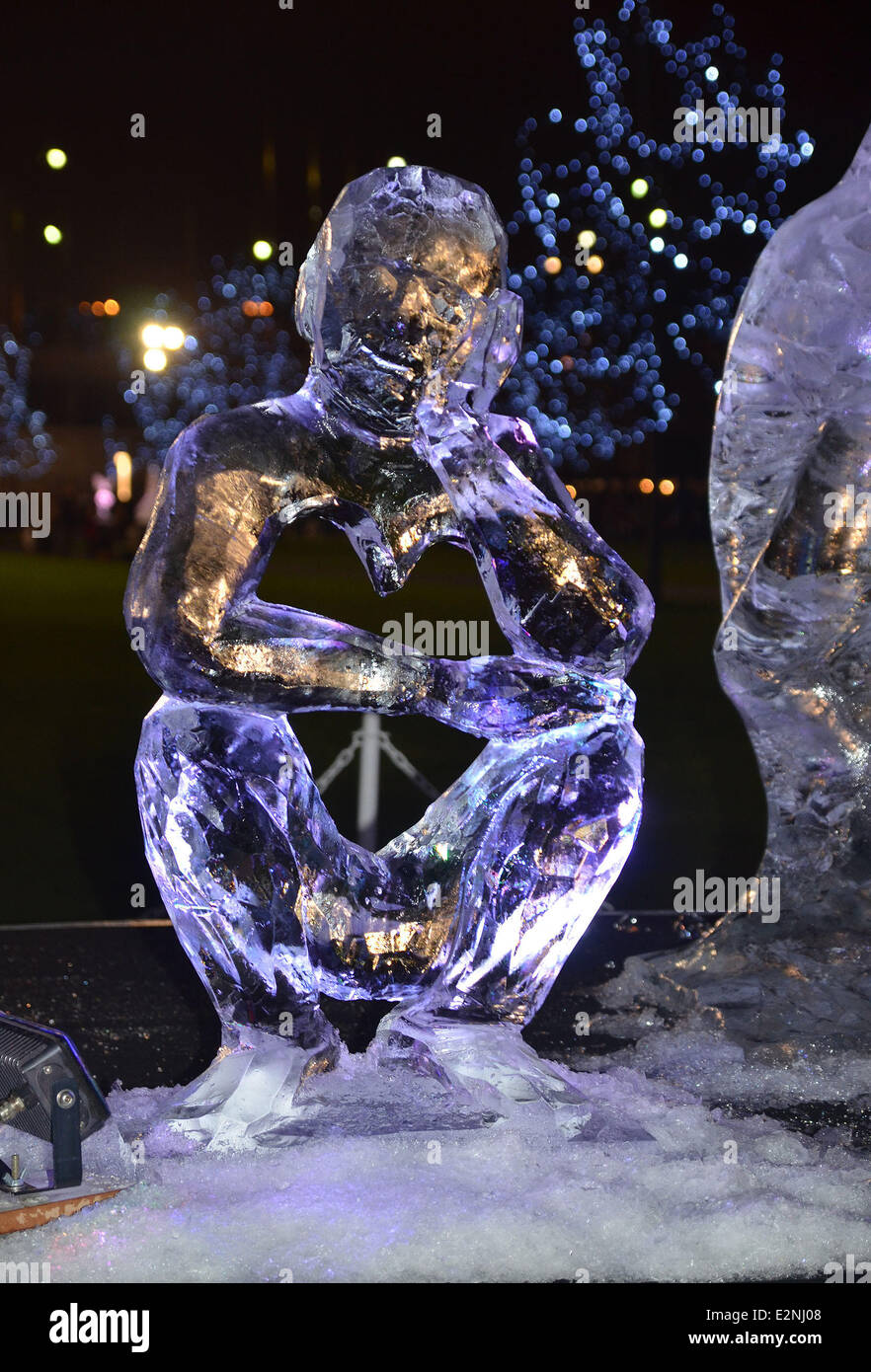 The London Ice Sculpting Festival held at Canary Wharf Featuring: Ice ...