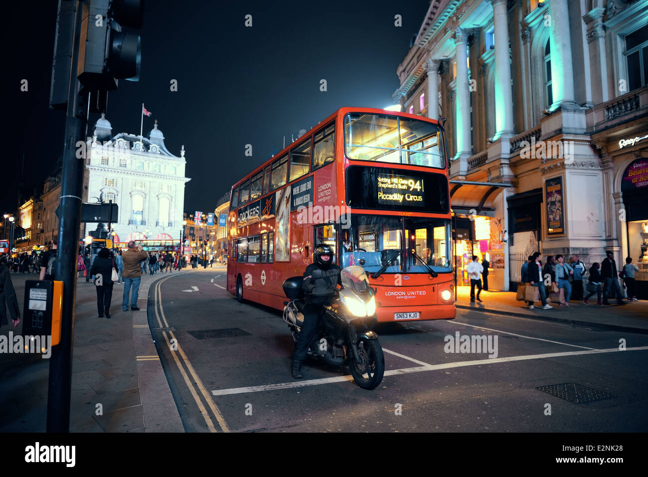 London Street view at night Stock Photo