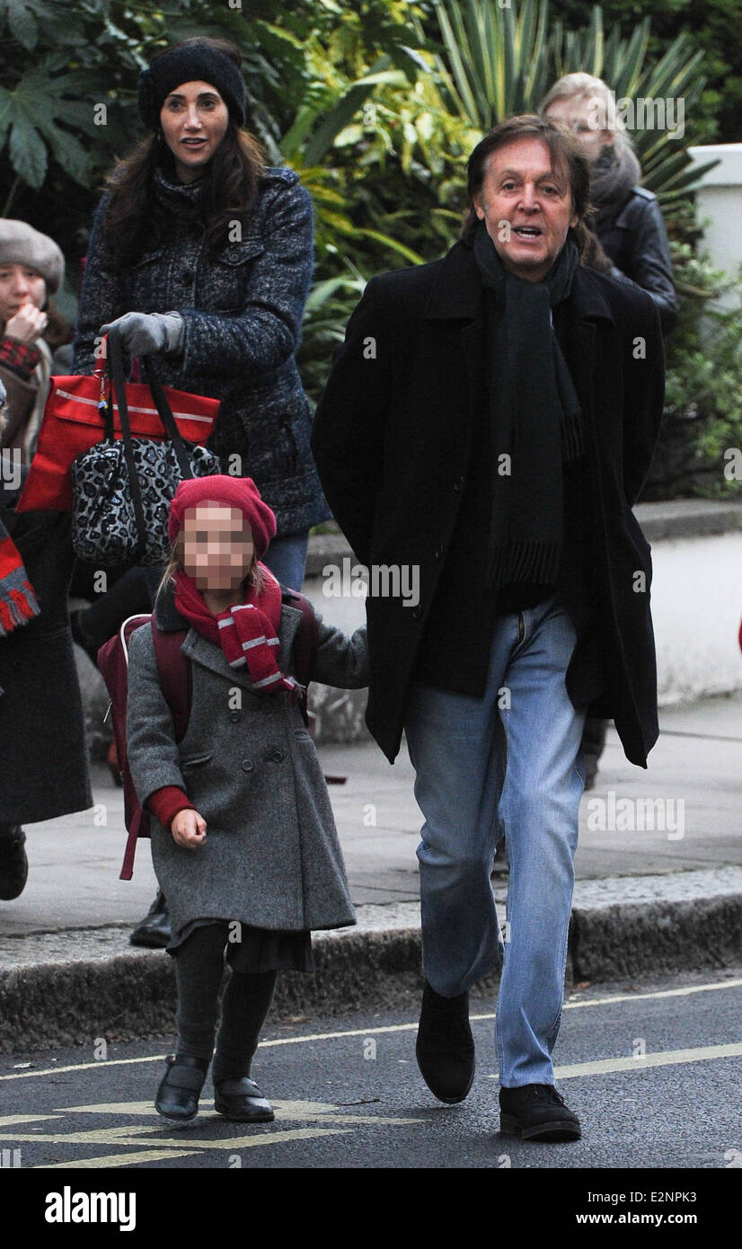 Paul mccartney and beatrice mccartney hires stock photography and