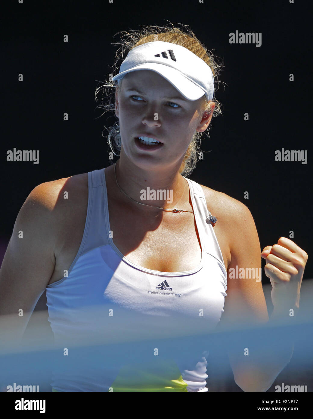 Australian Open Tennis 2013 - Rod Laver Caroline Wozniacki (DEN) v