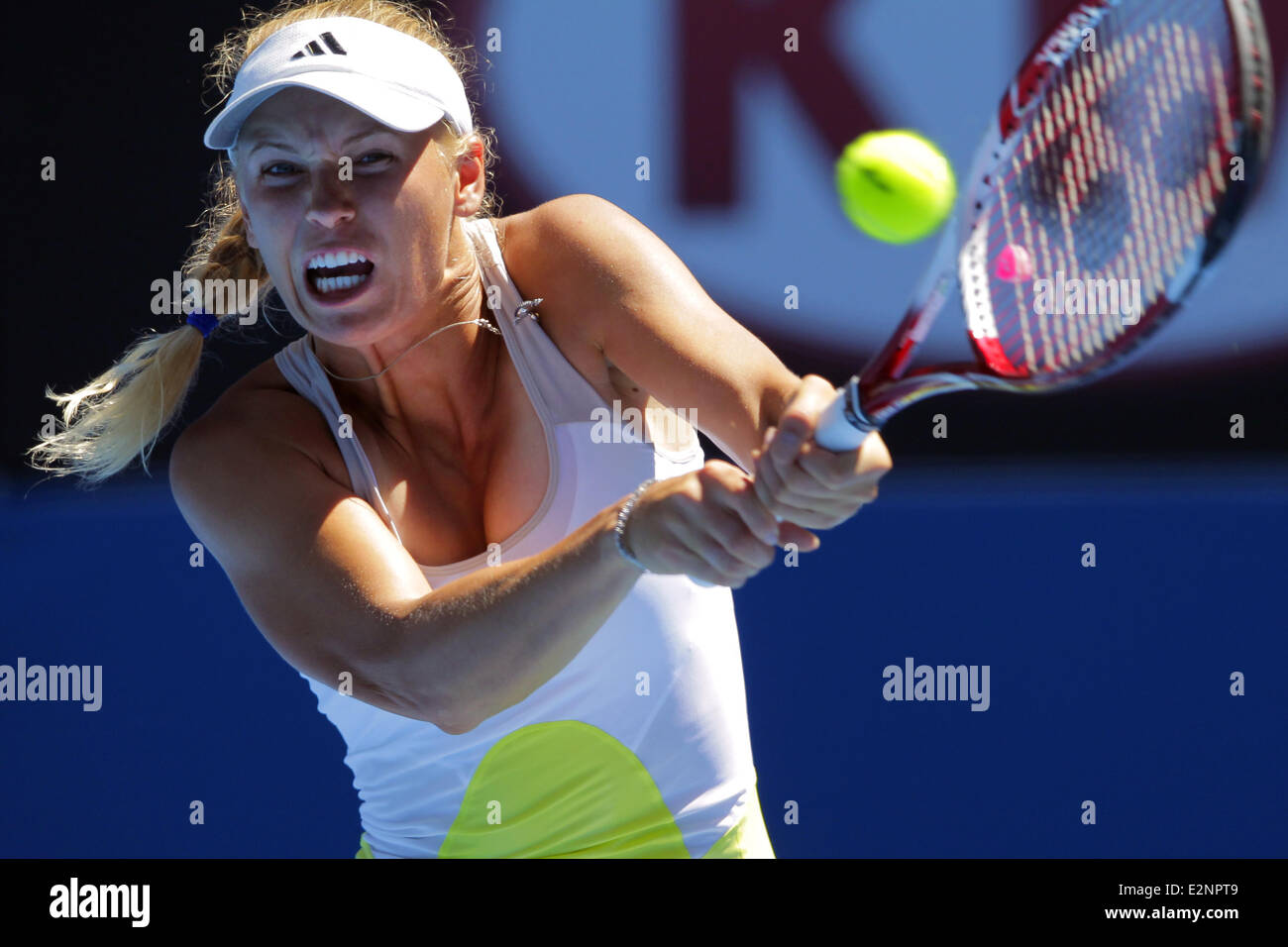 Australian Open Tennis 2013 - Rod Laver Caroline Wozniacki (DEN) v