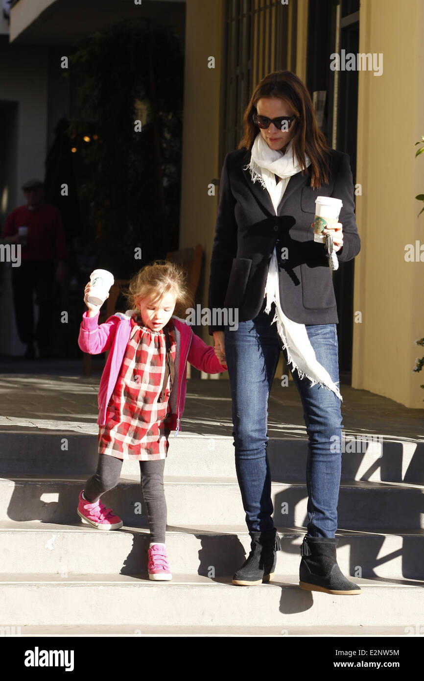 Jennifer Garner and her daughter Seraphina Affleck depart Country Mart