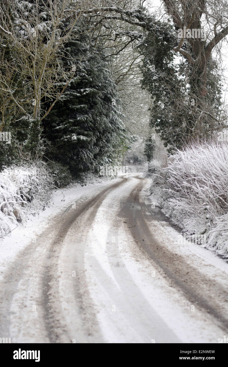 Pictured Charfield, South Gloucester The heaviest snowfall of the