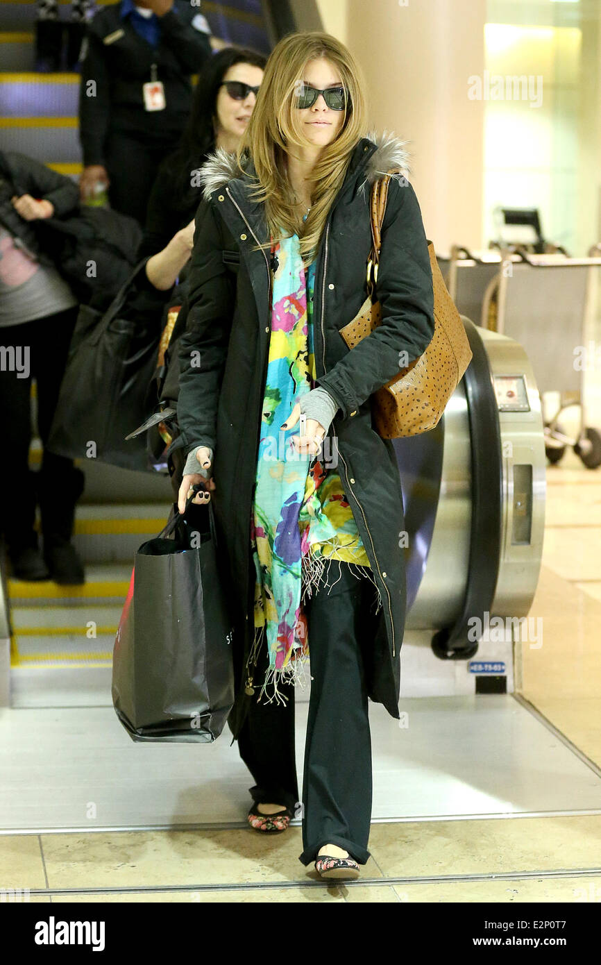Annalynne McCord arrives at LAX where she retrieves her luggage as well
