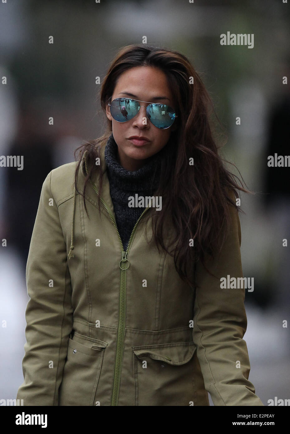 Myleene Klass out and about with her daughters Hero and Ava . Myleene