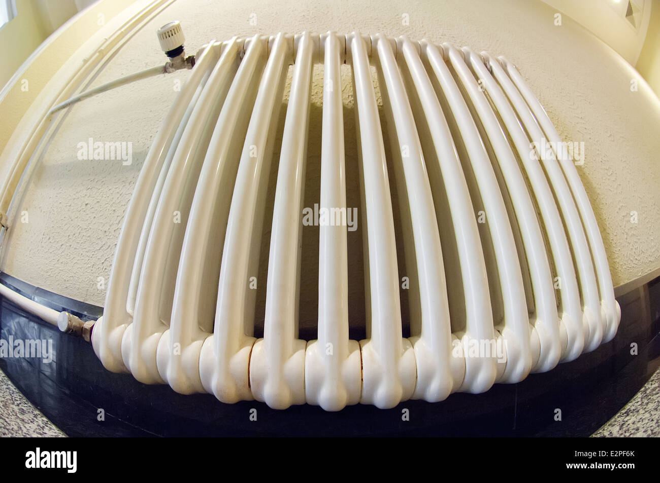 Saveradiator heater section hall house wide fisheye hi-res stock ...