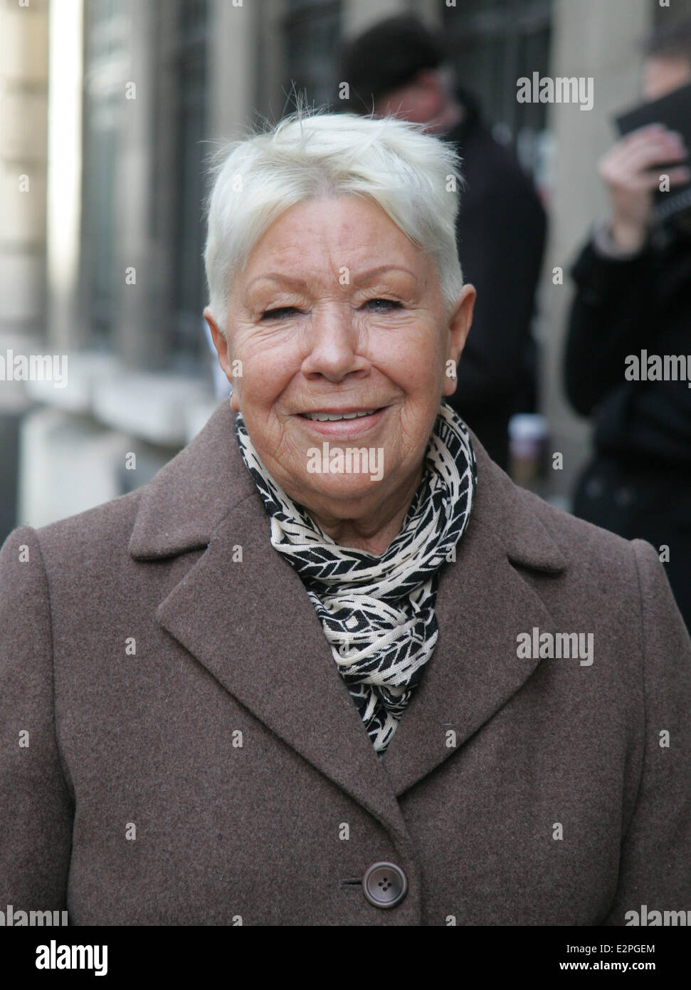 Eastenders's Mo Harris aka actress, Laila Morse seen leaving the BBC radio two studios.  Featuring: Laila Morse Where: London, United Kingdom When: 30 Jan 2013 Stock Photo